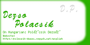 dezso polacsik business card